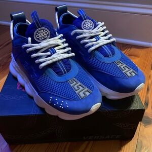 Versace Kids Royal Blue Sneakers Size 43 EU